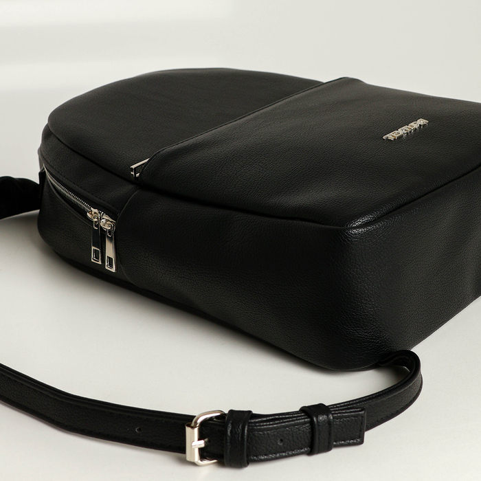 Сумка- рюкзак на молнии, TEXTURA, цвет чёрный