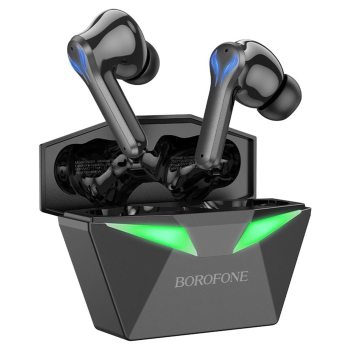Наушники беспроводные Borofone BW24, вакуумные, TWS, микрофон, BT5.3, 30/250 мАч, чёрные Наушники беспроводные Borofone BW24, вакуумные, TWS, микрофон, BT5.3, 30/250 мАч, чёрные