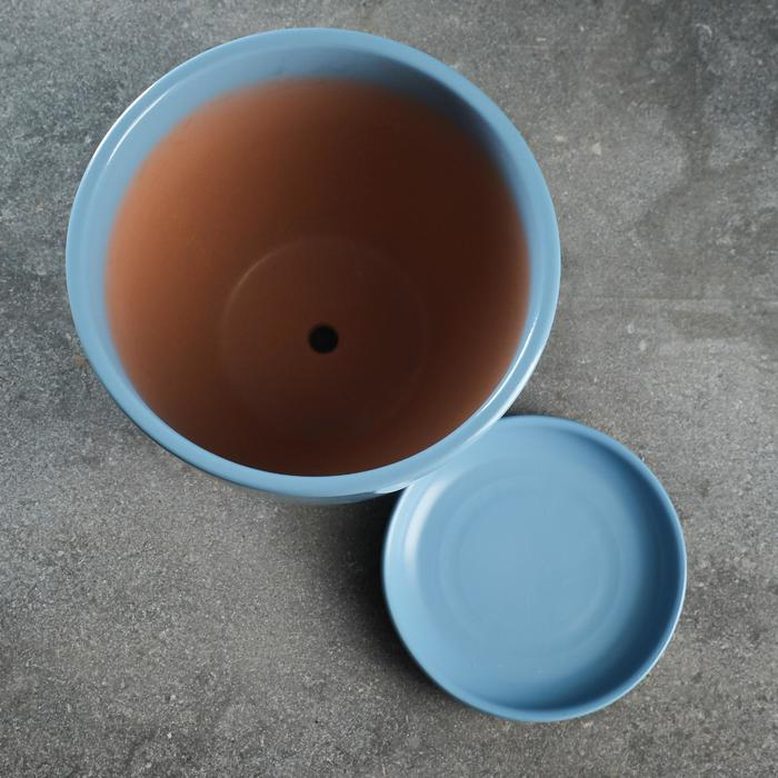 Горшок цветочный Горшок цветочный "Антик" голубой, 2,5л