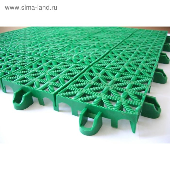 Модульное пластиковое покрытие для пола, 33 х 33 х 0,9 см, цвет зеленый Модульное пластиковое покрытие для пола, 33 х 33 х 0,9 см, цвет зеленый