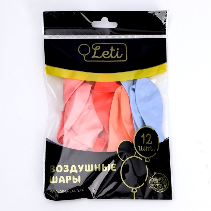 Шар латексный 12" &laquo;Макарун&raquo;, набор 12 шт., цвета МИКС