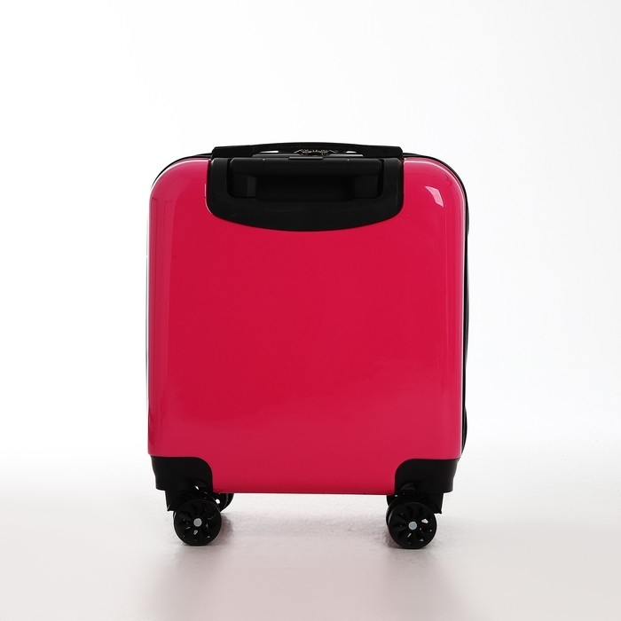 Чемодан детский 28 л (S), отдел на молнии, 4 колеса, цвет розовый Чемодан детский 28 л (S), отдел на молнии, 4 колеса, цвет розовый