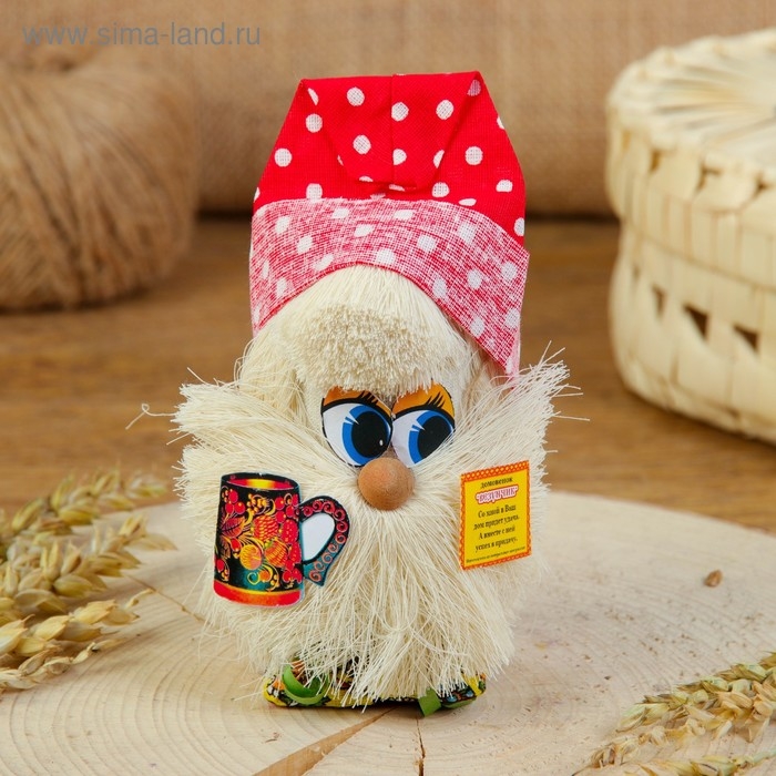Оберег «Домовой», с кружкой, 12 см, микс Оберег «Домовой», с кружкой, 12 см, микс