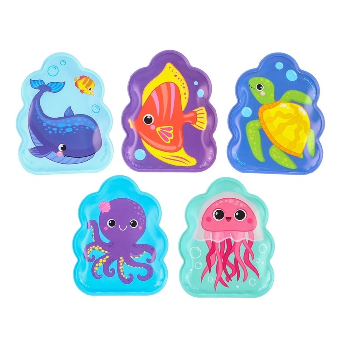 Игрушки для ванны «Подводный мир» книжка и пальчиковый театр, Крошка Я Игрушки для ванны «Подводный мир» книжка и пальчиковый театр, Крошка Я