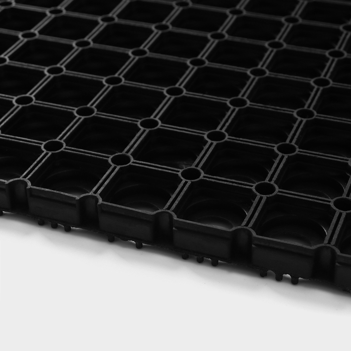 Коврик ячеистый грязесборный, 50&times;100&times;2,2 см, цвет чёрный