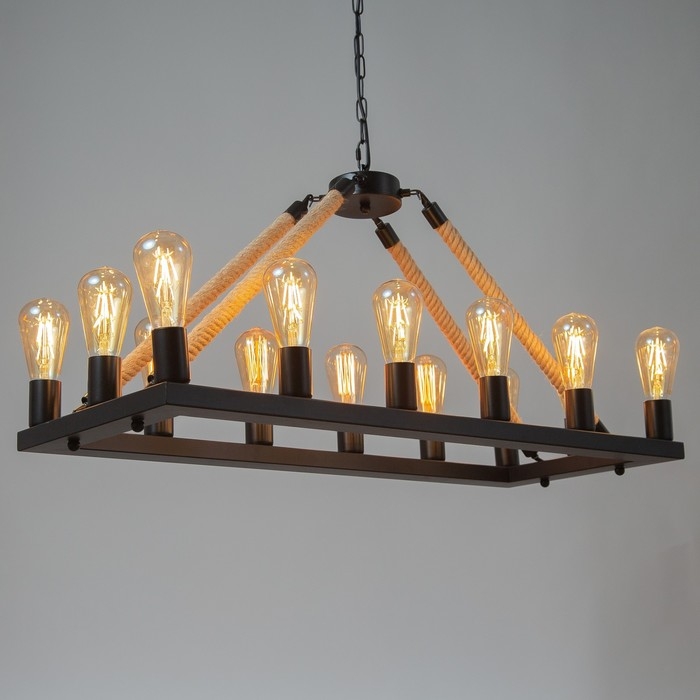 Люстра Люстра "Герда" 14хЕ27 40Вт черный 85х35х40см BayerLux