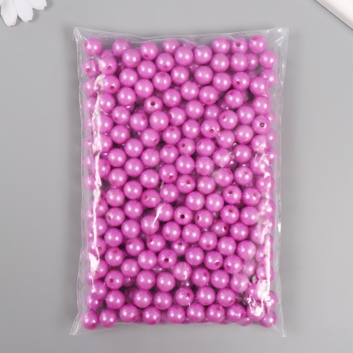 Набор бусин Набор бусин "Жемчуг" d 12 мм, 250 гр, сиреневый