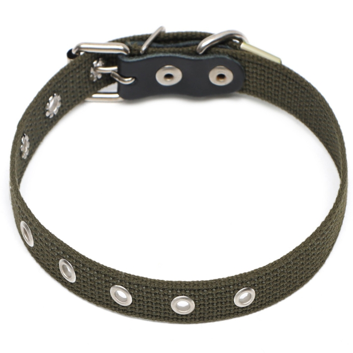 Ошейник брезентовый безразмерный однослойный, 52 х 2 см, ОШ 23-46 см, хаки Ошейник брезентовый безразмерный однослойный, 52 х 2 см, ОШ 23-46 см, хаки