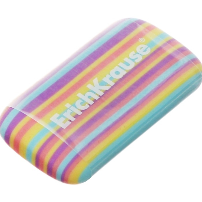 Ластик ErichKrause Ластик ErichKrause "Pastel Lines", термопластичная резина, мягкий, 44.3 х 25 х 10 мм, микс