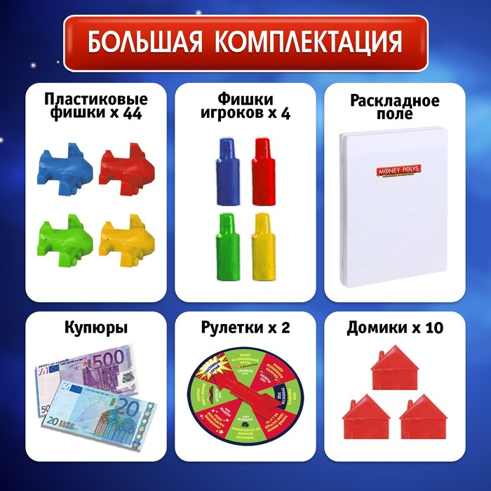 Настольная экономическая игра Монополия «Магические приключения», 2-4 игрока, 7+ Настольная экономическая игра Монополия «Магические приключения», 2-4 игрока, 7+