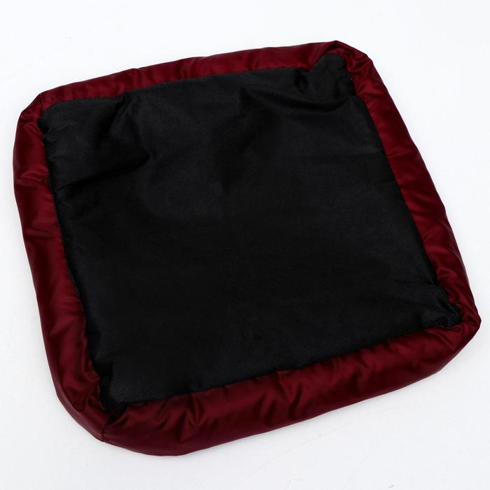 Лежанка с бортом  Лежанка с бортом "Узор красный", 42 х 42 х 5 см