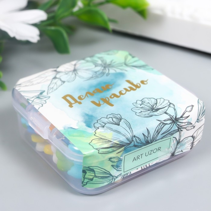 Пуговицы пластик 2 прокола "Косточка" 1х1,8 см набор 80 шт МИКС 2х5,5х5,5 см