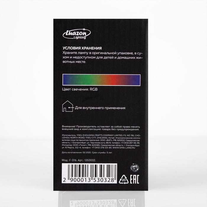 Световой прибор «Мини диско-шар» 8 см, Е27, свечение RGB Световой прибор «Мини диско-шар» 8 см, Е27, свечение RGB