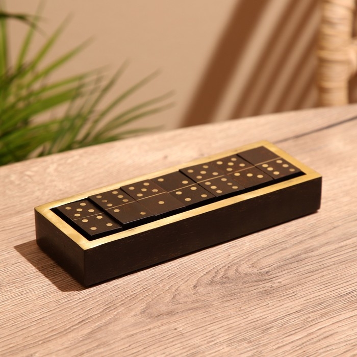 Игра настольная  Игра настольная "Домино" в коробочке 20х7х3 см, манговое дерево