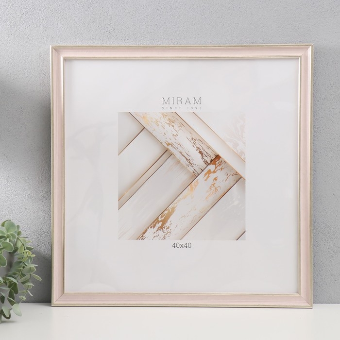 Фоторамка пластик Фоторамка пластик "МИРАМ" 40х40 см розовый (пластиковый экран)