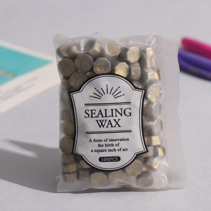 Сургуч в гранулах Сургуч в гранулах "Олива" перламутр набор 100 капсул