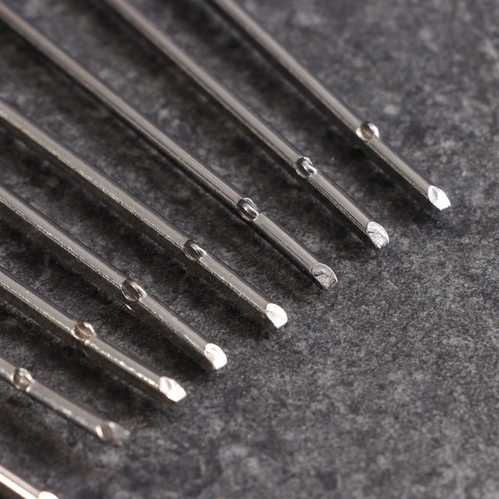 Набор шпажек для шашлыка, металлические, 12 шт, 45 см Набор шпажек для шашлыка, металлические, 12 шт, 45 см