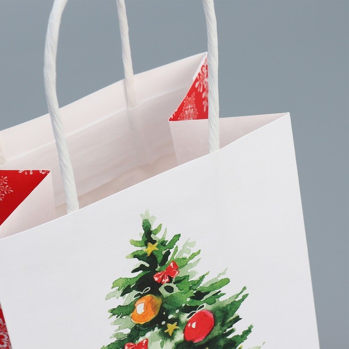 Пакет подарочный новогодний крафтовый «Уют в доме», 12 х 21 х 9 см, Новый год Пакет подарочный новогодний крафтовый «Уют в доме», 12 х 21 х 9 см, Новый год