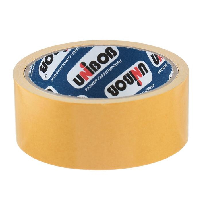 Клейкая лента UNIBOB, двусторонняя, белая основа, 38 мм х 10 м Клейкая лента UNIBOB, двусторонняя, белая основа, 38 мм х 10 м