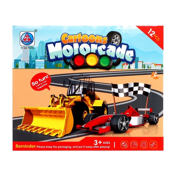 Набор инерционных машин «Город», 12 штук Набор инерционных машин «Город», 12 штук