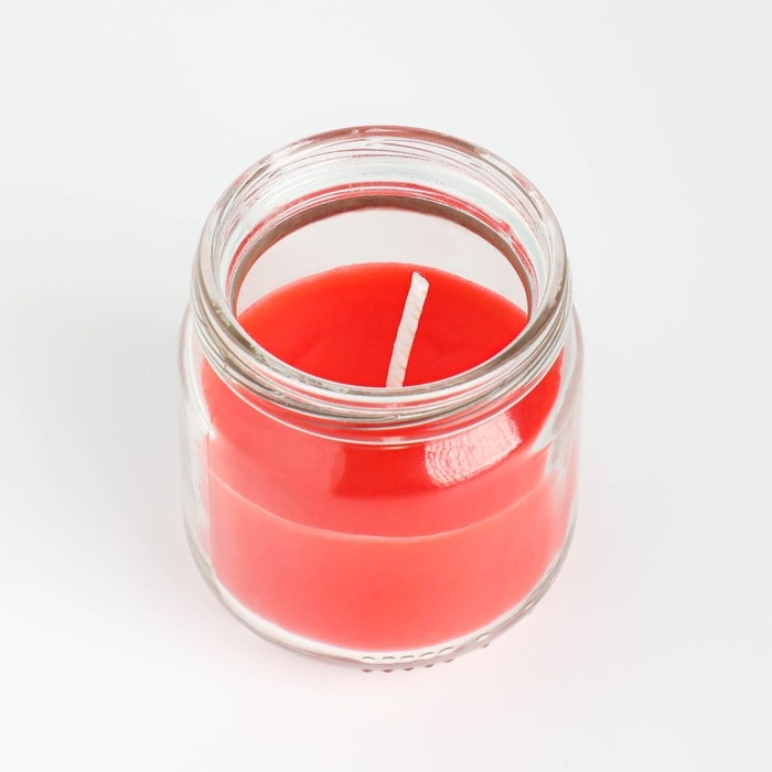 Свеча ароматическая в банке  Свеча ароматическая в банке "Сладкая малина"