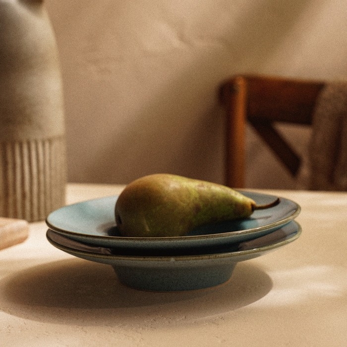 Набор тарелок для пасты SL Home «Аззура», 160 мл, d=21,5 см, цвет бирюзовый Набор тарелок для пасты SL Home «Аззура», 160 мл, d=21,5 см, цвет бирюзовый