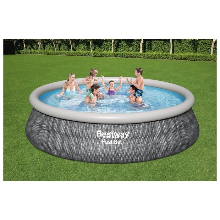 Бассейн надувной Fast Set, 457 x 107 см, фильтр-насос, лестница, 57372 Bestway Бассейн надувной Fast Set, 457 x 107 см, фильтр-насос, лестница, 57372 Bestway