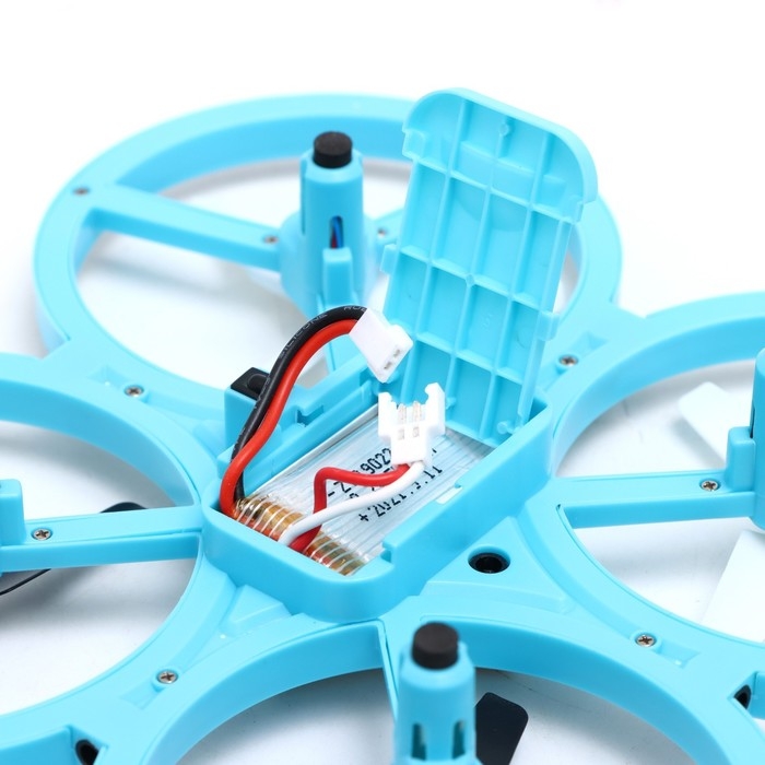Квадрокоптер радиоуправляемый DRONE, подсветка, работает от аккумулятора, цвет синий Квадрокоптер радиоуправляемый DRONE, подсветка, работает от аккумулятора, цвет синий