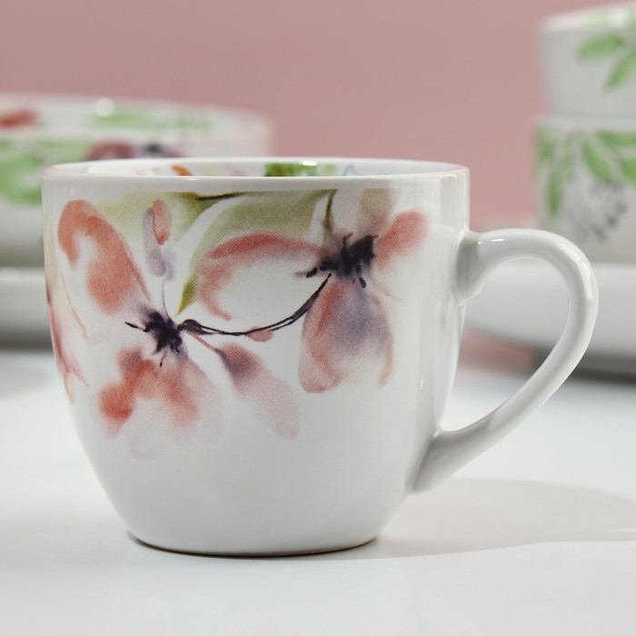 Набор посуды на 4 персоны «Акварель», 16 предметов: 4 тарелки 23 см, 4 миски 14.5 см, 4 кружки 250 мл, 4 блюдца 15 см. Набор посуды на 4 персоны «Акварель», 16 предметов: 4 тарелки 23 см, 4 миски 14.5 см, 4 кружки 250 мл, 4 блюдца 15 см.