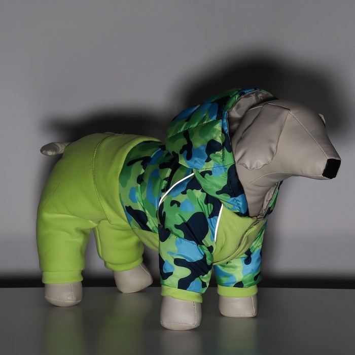 Комбинезон Комбинезон "Go-Иди" с утяжкой, размер 8 (ДС 19 см, ОГ 30, ОШ 22 см), зелёный/камуфляж