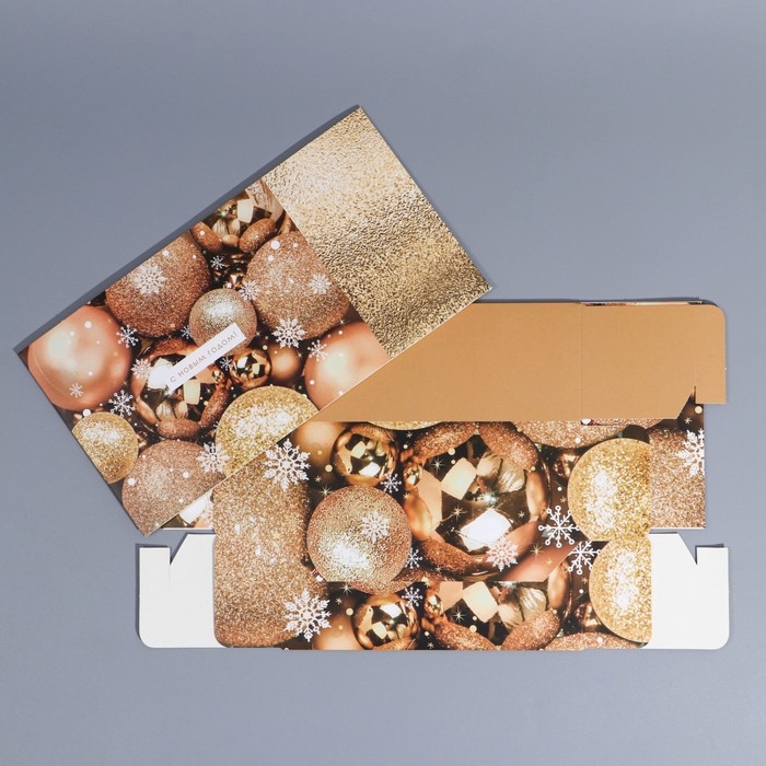 Подарочная коробка складная, новогодняя«Новогодние шары», 20 х 15 х 8 см, Новый год Подарочная коробка складная, новогодняя«Новогодние шары», 20 х 15 х 8 см, Новый год