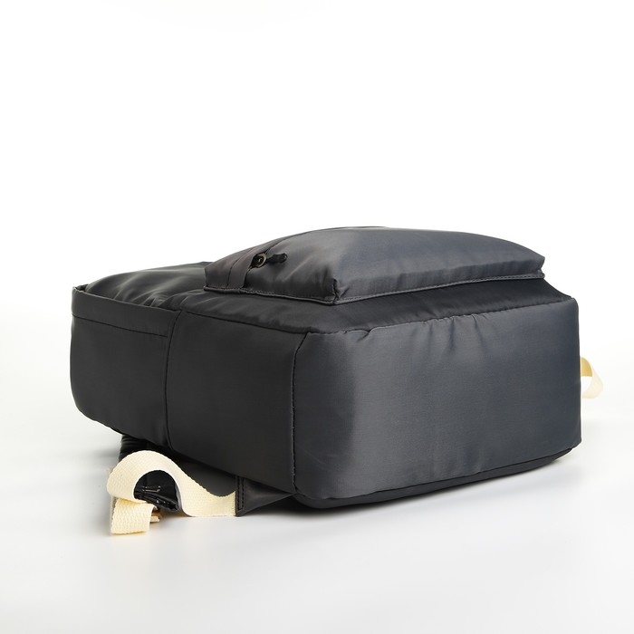 Рюкзак школьный из текстиля на молнии, 2 кармана, цвет чёрный Рюкзак школьный из текстиля на молнии, 2 кармана, цвет чёрный