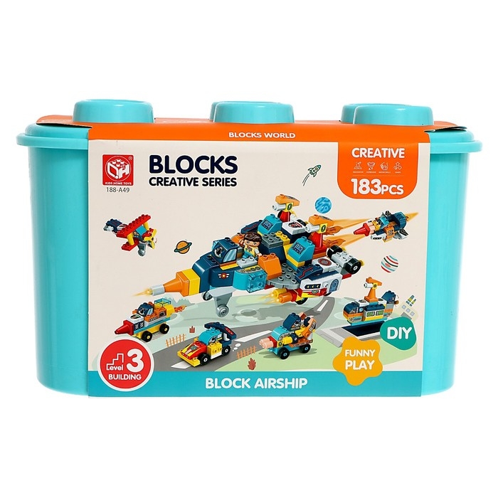 Конструктор &laquo;Транспорт&raquo;, 7 вариантов сборки, 183 детали, кейс для хранения в комплекте