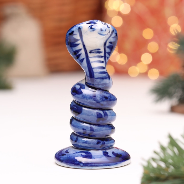 Сувенир Сувенир "Змея", №10, гжель, 8 см