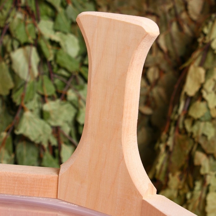 Шайка из ольхи, 12 л, двуручная, пластиковая вставка Шайка из ольхи, 12 л, двуручная, пластиковая вставка