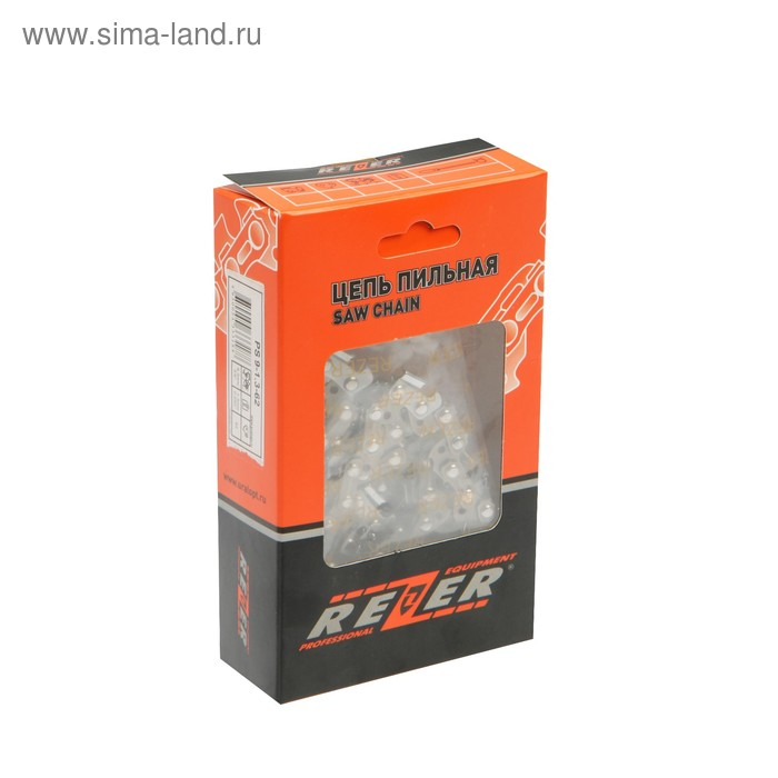 Цепь для бензопилы Rezer PS-9-1.3-62, 18 Цепь для бензопилы Rezer PS-9-1.3-62, 18", шаг 3/8", паз 1.3 мм, 62 звена, Partner/Poulan