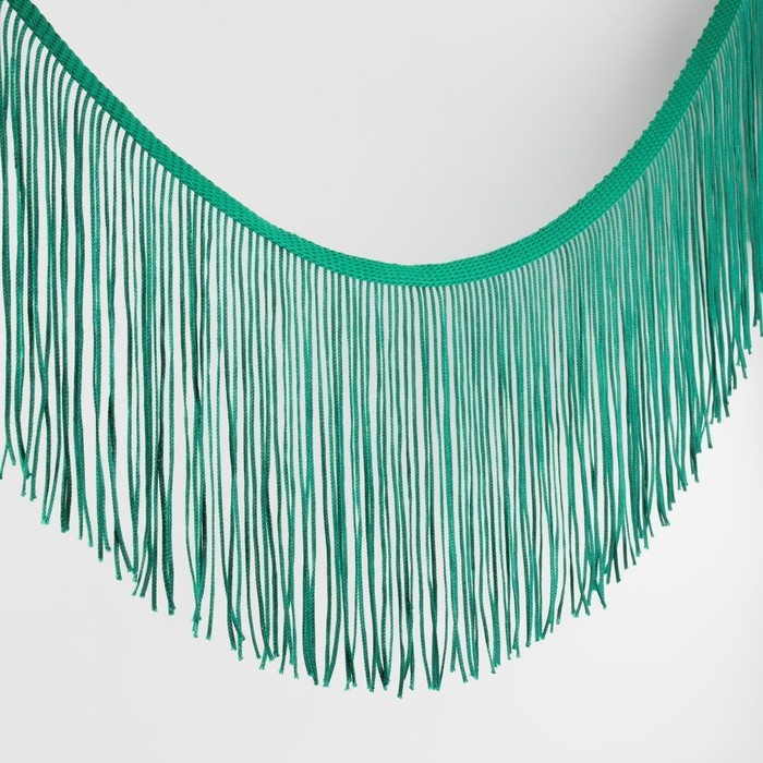 Тесьма декоративная «Бахрома», 15 см, 5 ± 0,5 м, цвет изумрудный Тесьма декоративная «Бахрома», 15 см, 5 ± 0,5 м, цвет изумрудный