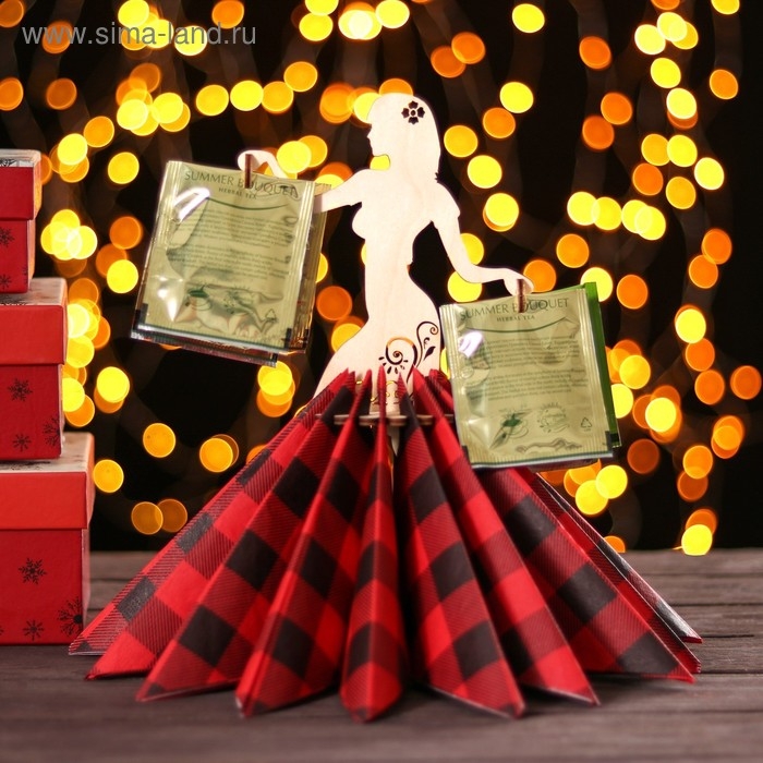 Салфетница деревянная «Ванесса», с держателем для чая, 25×13×13 см Салфетница деревянная «Ванесса», с держателем для чая, 25×13×13 см