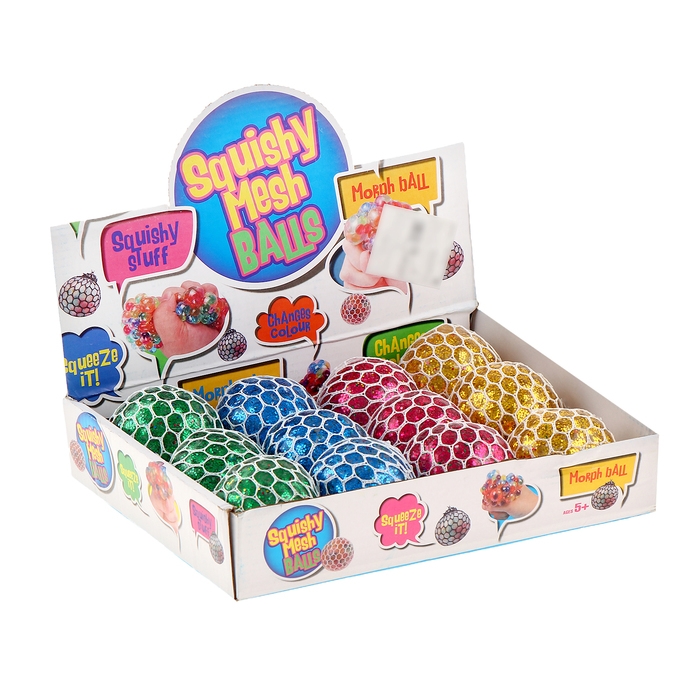 Мялка в сетке, 6 см, цвета МИКС Мялка в сетке, 6 см, цвета МИКС