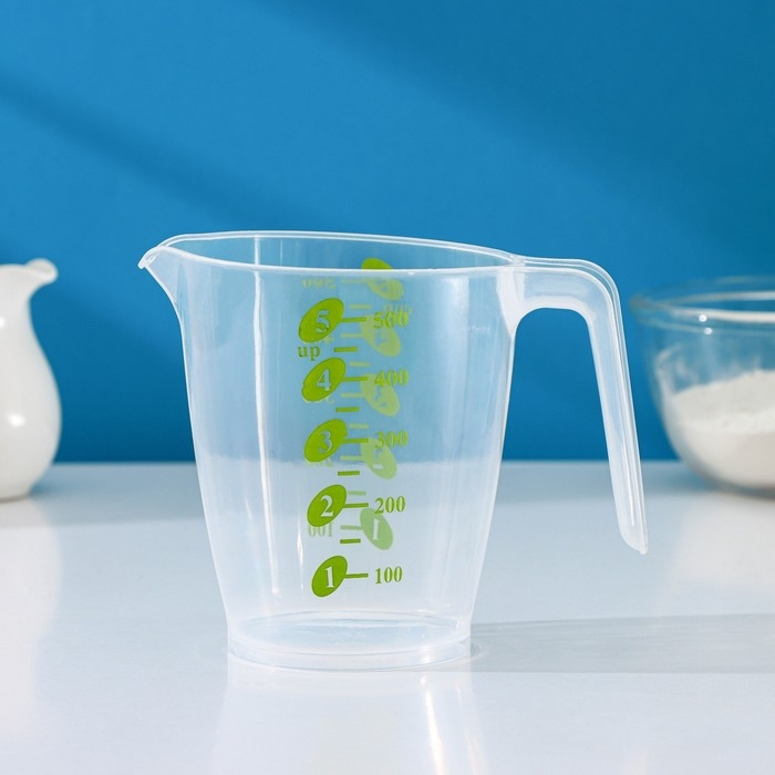 Стакан мерный Доляна «Колор», 500 мл, 13×9×11,5 см, цвет МИКС Стакан мерный Доляна «Колор», 500 мл, 13×9×11,5 см, цвет МИКС