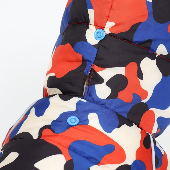 Комбинезон Комбинезон "Go-Иди" с утяжкой, размер 8 (ДС 19 см, ОГ 30, ОШ 22 см), синий/камуфляж