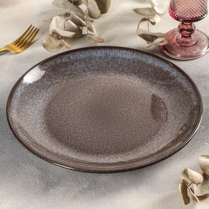 Тарелка обеденная Ethos Rock, d=26 см, цвет коричневый Тарелка обеденная Ethos Rock, d=26 см, цвет коричневый