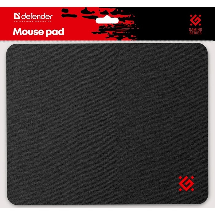 Коврик для компьютерной мыши DEFENDER Black One, игровой, 200*250*2 мм, черный Коврик для компьютерной мыши DEFENDER Black One, игровой, 200*250*2 мм, черный