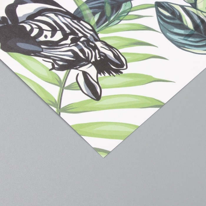 Бумага для скрапбукинга Бумага для скрапбукинга "Фламинго и зебры" плотность 180 гр набор 5 шт 30,5х32 см