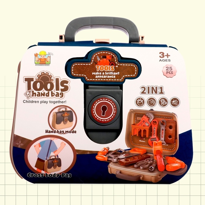 Игровой модуль в чемодане «Мастерская», 25 предметов Игровой модуль в чемодане «Мастерская», 25 предметов