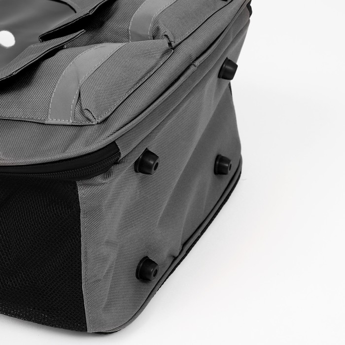 Рюкзак для переноски кошек и собак, с окном для обзора, серый Рюкзак для переноски кошек и собак, с окном для обзора, серый