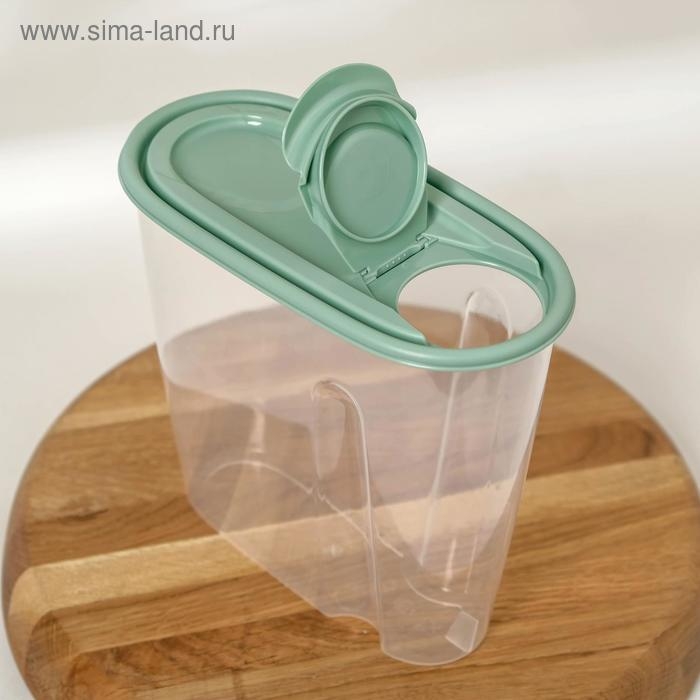 Ёмкость для сыпучих продуктов, 1.5 л, цвет фисташковый