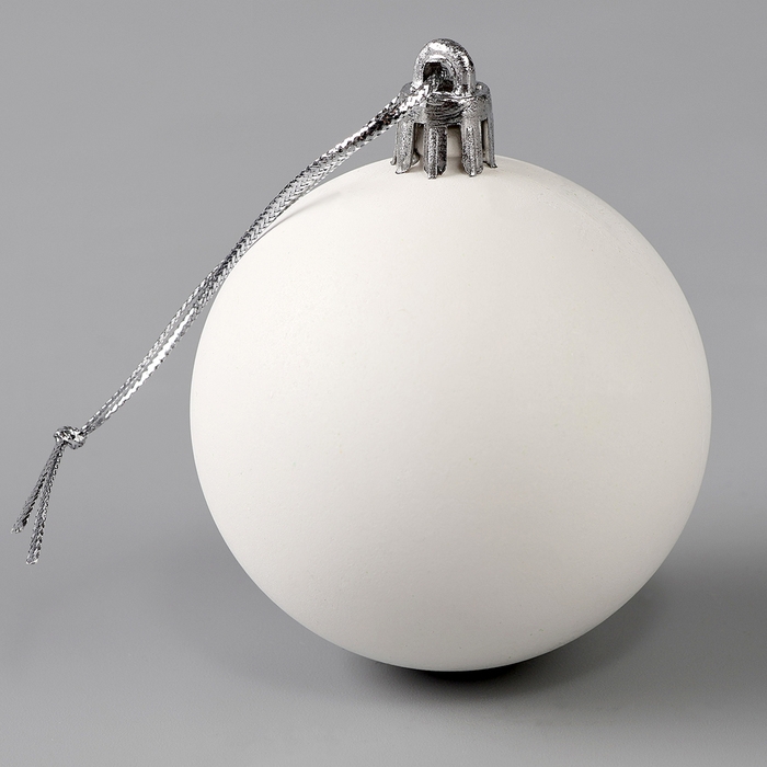 Ёлочная игрушка своими руками на новый год. Декор ёлочного шара полубусинами и блестками «Белый и серебро», новогодний набор для творчества Ёлочная игрушка своими руками на новый год. Декор ёлочного шара полубусинами и блестками «Белый и серебро», новогодний набор для творчества