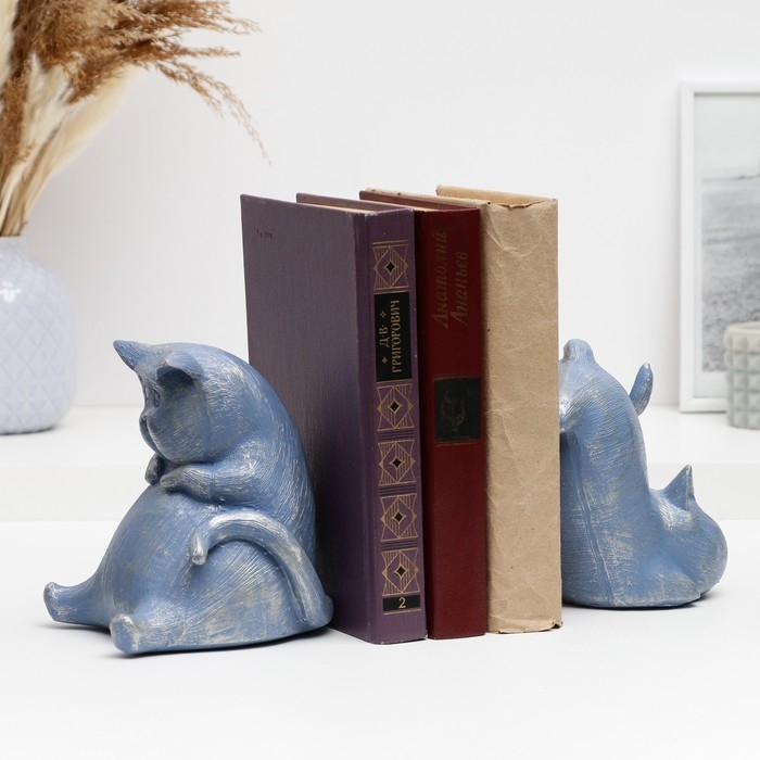 Держатель-подставка для книг  Держатель-подставка для книг "Два кота" набор 2шт, 15см