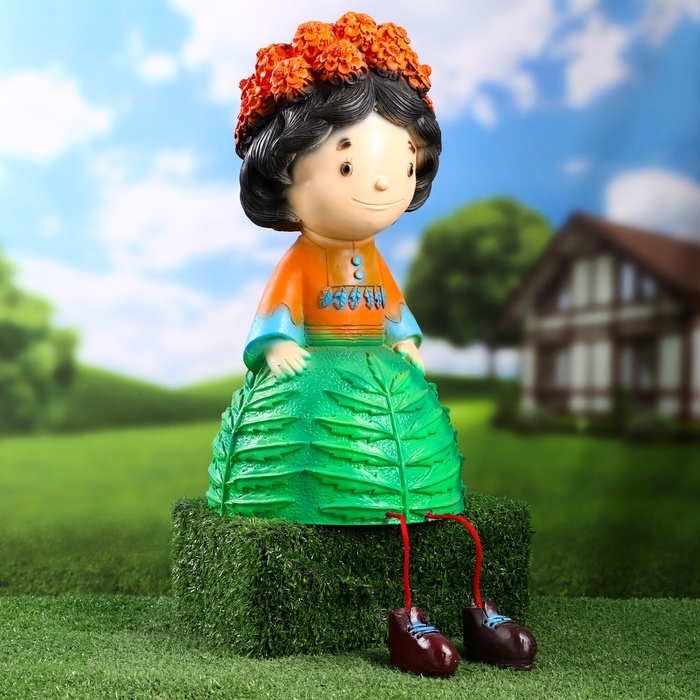 Садовая фигура Садовая фигура "Гном бархатцы" 22х23х40см